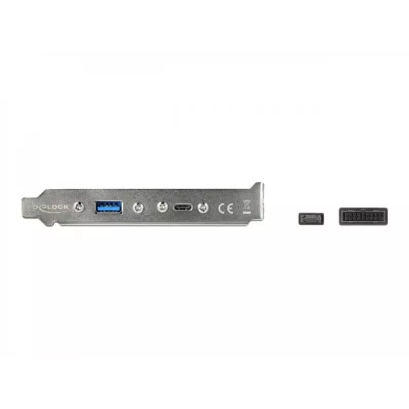 Chapa de slot DeLOCK 89934 com 1 x conector USB Type-C e 1 x conector USB Type-A
