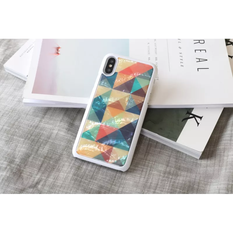 Capa de proteção iKins para iPhone XS/S Mosaik branca