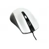 Rato ótico com fios ambidestro GEMBIRD MUS-4B-01-BS, USB Type-A, 1200 DPI, 4 botões, preto/prateado