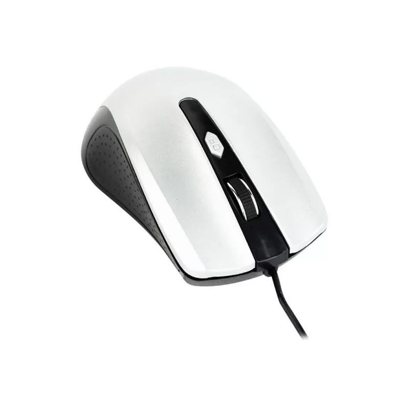 Rato ótico com fios ambidestro GEMBIRD MUS-4B-01-BS, USB Type-A, 1200 DPI, 4 botões, preto/prateado