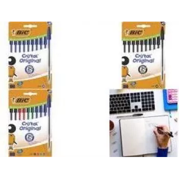 Esferográfica de tampa BIC 516354 cores sortidas médio 10 unidades
