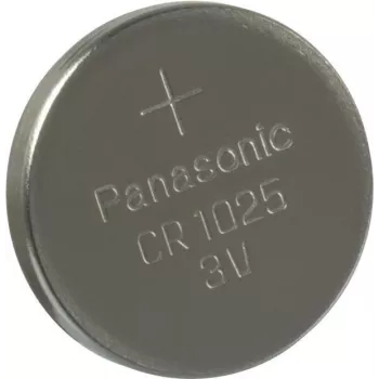 Pilha de botão de lítio Panasonic CR1025, 30 mAh, 3V compatível com DL1025 (CR1025L/1BP)