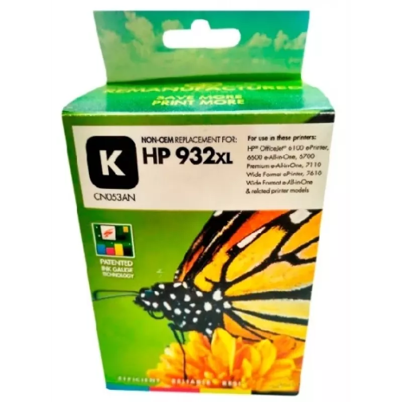Cartucho de tinta compatível Static-Control HP 932XL CN053AE, preto