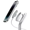 Suporte para telefone SODI SIM-300 prateado MagSafe – suporte de secretária para iPhone compatível com MagSafe