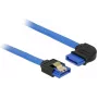 Cabo SATA DeLOCK 84991 0,5 m SATA 7 pinos preto azul