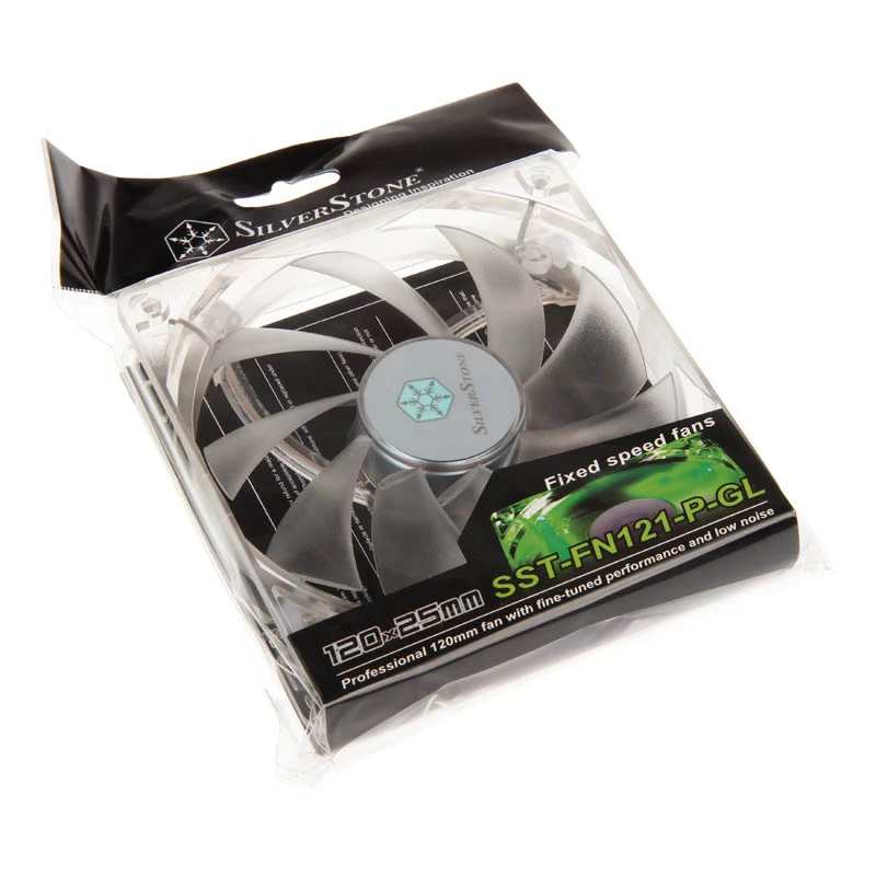 Ventoinha de caixa SilverStone SST-FN121-P-GL 120mm LED - branco