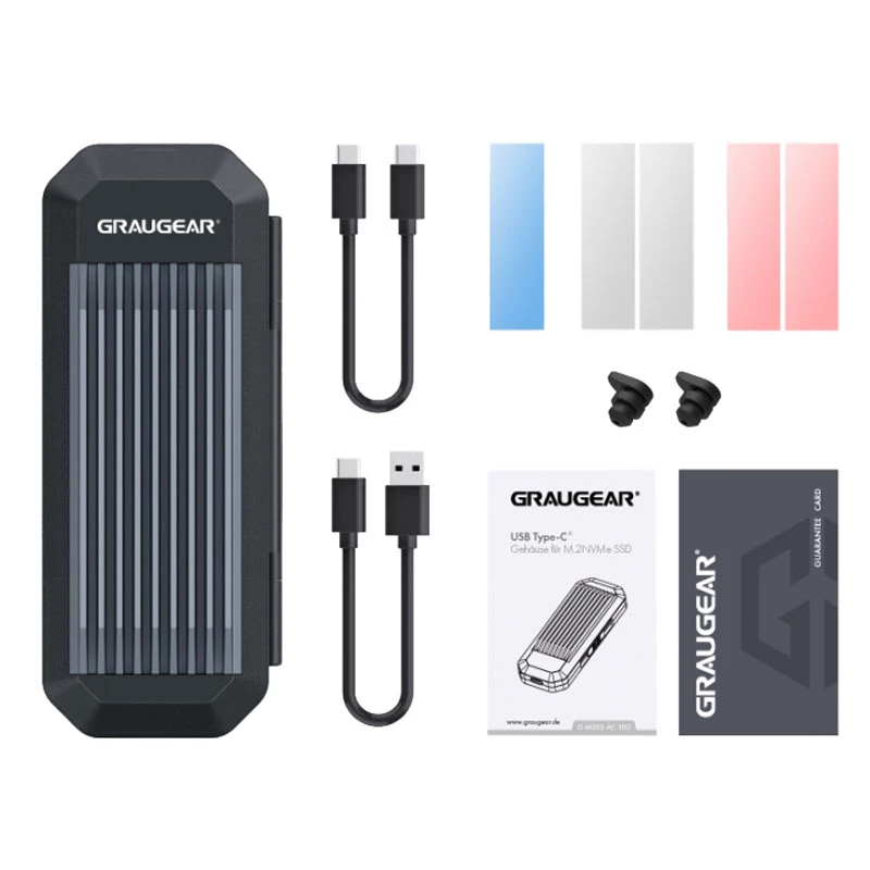 Caixa para SSD GRAUGEAR G-M202-AC-10G preto M.2