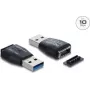 Adaptador de cabo DELOCK Type-A para Type-E, modelo 67339, preto