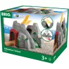 Túnel mágico World, comboio cinzento/vermelho