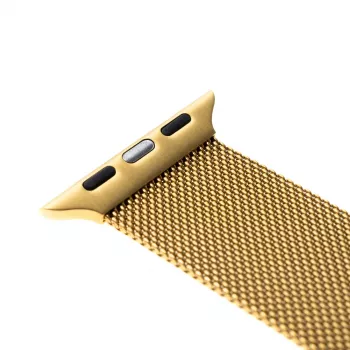 Pulseira de substituição em malha metálica FIXED FIXMEST-434-GD para Apple Watch 42/44/45/46/49 mm, acabamento dourado