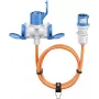 Cabo adaptador CEE Goobay ficha CEE para 1x conector fêmea CEE e 2x conector fêmea de contacto de proteção (76266)