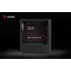 Caixa de PC SAVIO Noctis Flow — Cube Mini-ITX/Micro-ATX/ATX, 3x120 mm à frente, 1x120 mm atrás, 2x3,5 polegadas + 3x2,5 polegadas baías, vidro temperado