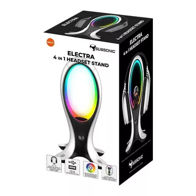Suporte para headset Subsonic SA5682 preto branco 426g