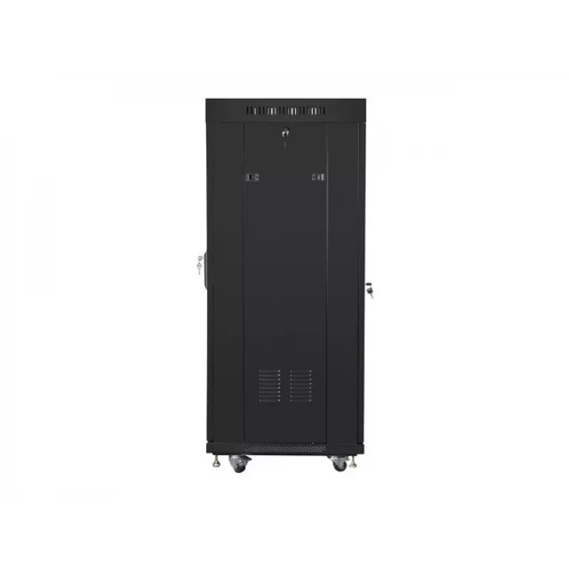 Rack autónomo LANBERG FF01-6627-12BL 19 polegadas 27HE 600x600 mm porta de vidro, capacidade de 800 kg