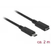 Cabo USB DeLOCK SuperSpeed USB 3.2 Gen 1 2 m USB-C preto