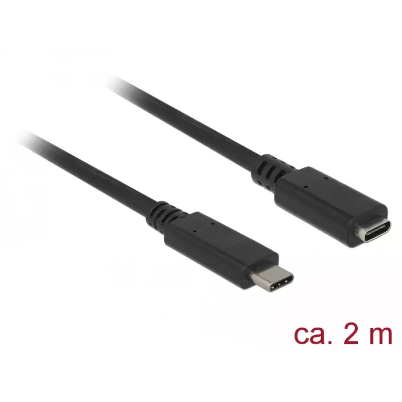 Cabo USB DeLOCK SuperSpeed USB 3.2 Gen 1 2 m USB-C preto