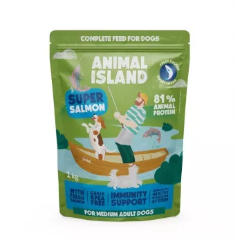 ANIMAL ISLAND Salmon - comida seca para cães - 1 kg