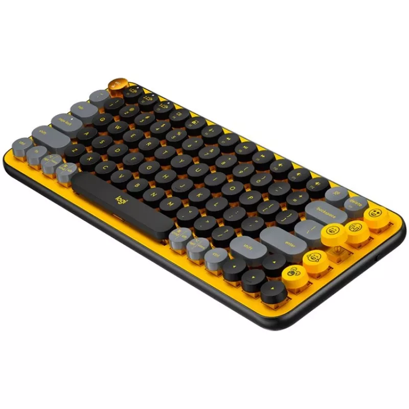Teclado mecânico sem fios Logitech POP Keys Mini QWERTY teclas emoji