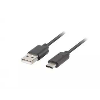 Cabo USB 2.0 LANBERG CA-USBO-10CU-0005-BK — USB A para USB C, 0,5 m, preto