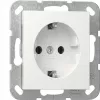 Tomada SCHUKO gira System 55 branco puro modelo 418803 — tomada de contacto de proteção de encastrar