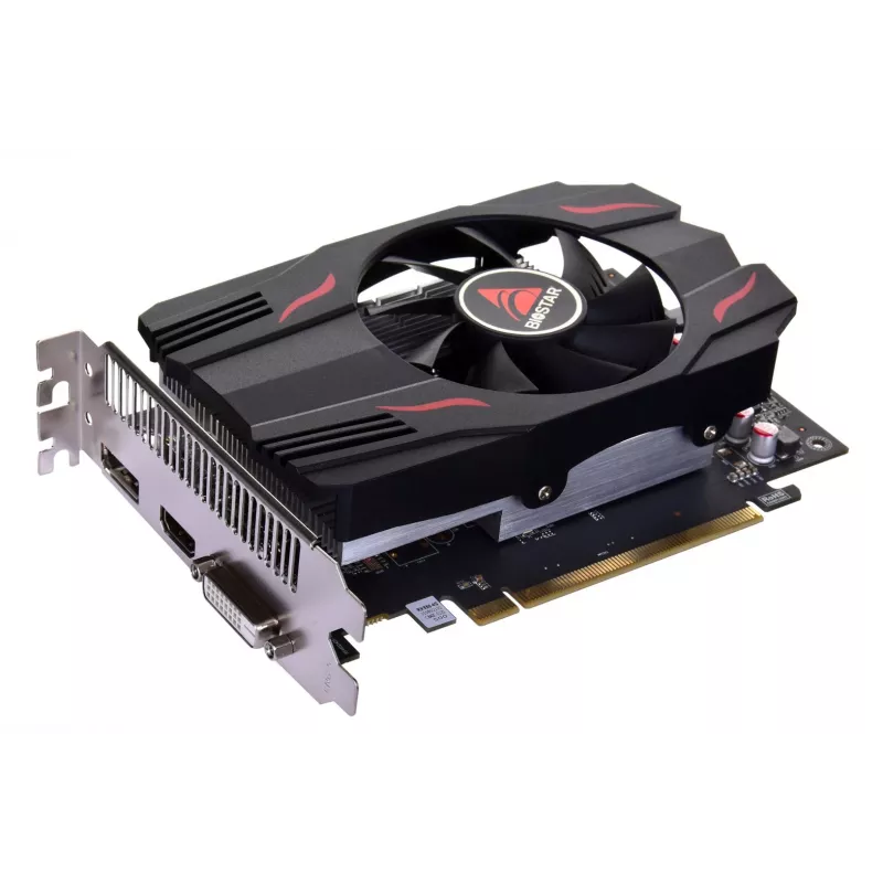 Placa gráfica BIOSTAR Radeon RX 550 4 GB GDDR5, 1100 MHz GPU, 6000 MHz memória, 128 bits, PCIe 3.0, ventoinha única