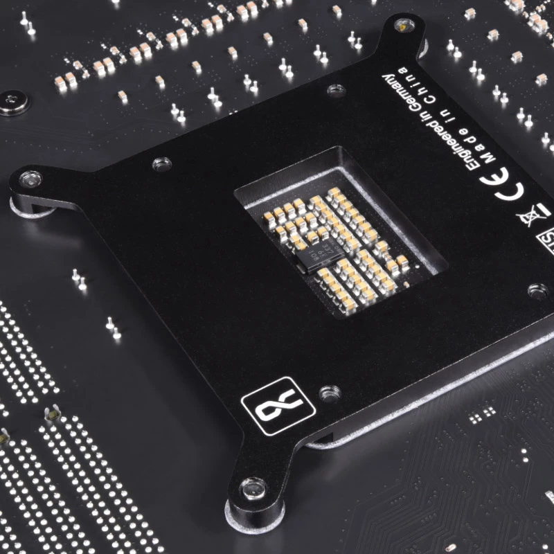 Backplate Alphacool 13072 metal preto 86x67x86mm
