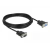 Cabo série DeLOCK 86598 preto 5m RS-232 Sub-D9