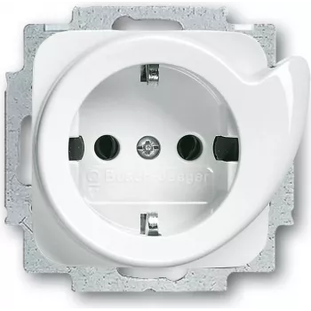 BUSCH JAEGER 2011-0-2605 - CEE 7/3 - 2P+E - Branco - 250 V - 16 A - 71 mm