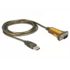 Cabo série DeLOCK 65840 USB Type-A DB-9 1,5 m preto amarelo
