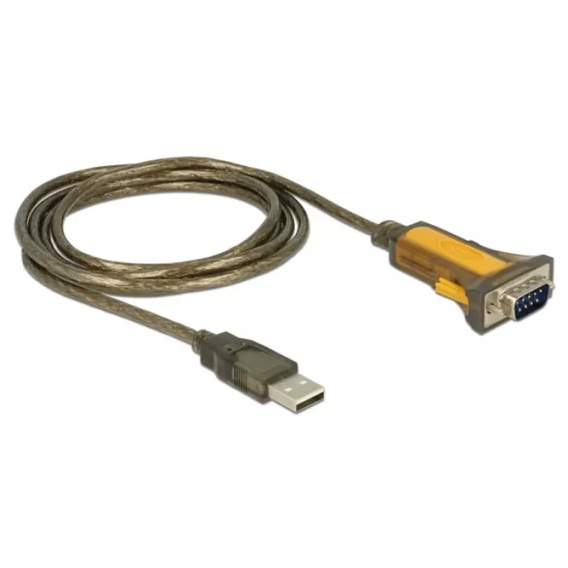 Cabo série DeLOCK 65840 USB Type-A DB-9 1,5 m preto amarelo