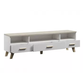 Suporte de TV Cama LOTTA 180cm branco + carvalho sonoma