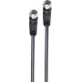 Cabo de ligação de satélite shiverpeaks ®-BASIC-S-, ficha F - ficha F, 100% blindado, pino central, > 100 dB, preto, 1,5 m (BS80092-128S)