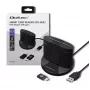 Leitor de cartões inteligentes Qoltec 50632 USB 2.0 preto cabo 1m