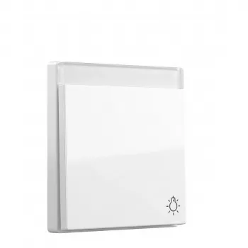 Mecanismo de interruptor de tecla gira para símbolo de campainha e conjunto de fixação System 55 modelo 367303 em branco puro