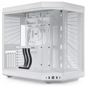 Caixa de PC HYTE Y70 torre Midi branco – suporta EATX, GPU até 42,2 cm, altura do dissipador de CPU 18 cm