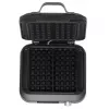 Máquina de waffles Adler AD 3087 — máquina de waffles belgas elétrica, 2200 W, 2 placas retangulares 9×17 cm, preta
