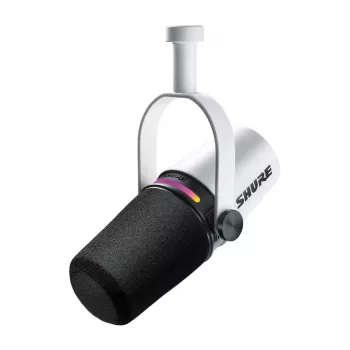 Shure MV7+-W - microfone de mesa/voz com ligação XLR/USB-C, branco