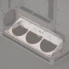Suporte inferior angular para ventoinhas HAVN HS 420 branco — suporte de montagem de ventoinhas para instalação inferior na caixa