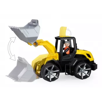 Bulldozer de brincar Lena Truxx 2 caixa aberta 04512, veículo de construção em plástico, brinquedo de empurrar, tamanho compacto