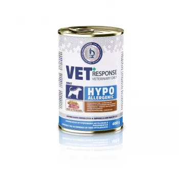 VET RESPONSE Hipoalergénico Pato - Alimento húmido para cães - 400 g
