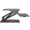 Suporte de secretária Maclean para teclado, monitor ou portátil, mola a gás, altura ajustável, Preto, MC-882