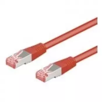 Cabo patch Wentronic Goobay CAT 6, S/FTP (PiMF), vermelho, 15 m - LSZH sem halogéneos, cobre (68284)