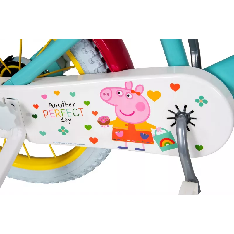 Bicicleta infantil Toimsa TOI1698 16 polegadas com gráficos Peppa Pig, adequada para idade 3–6