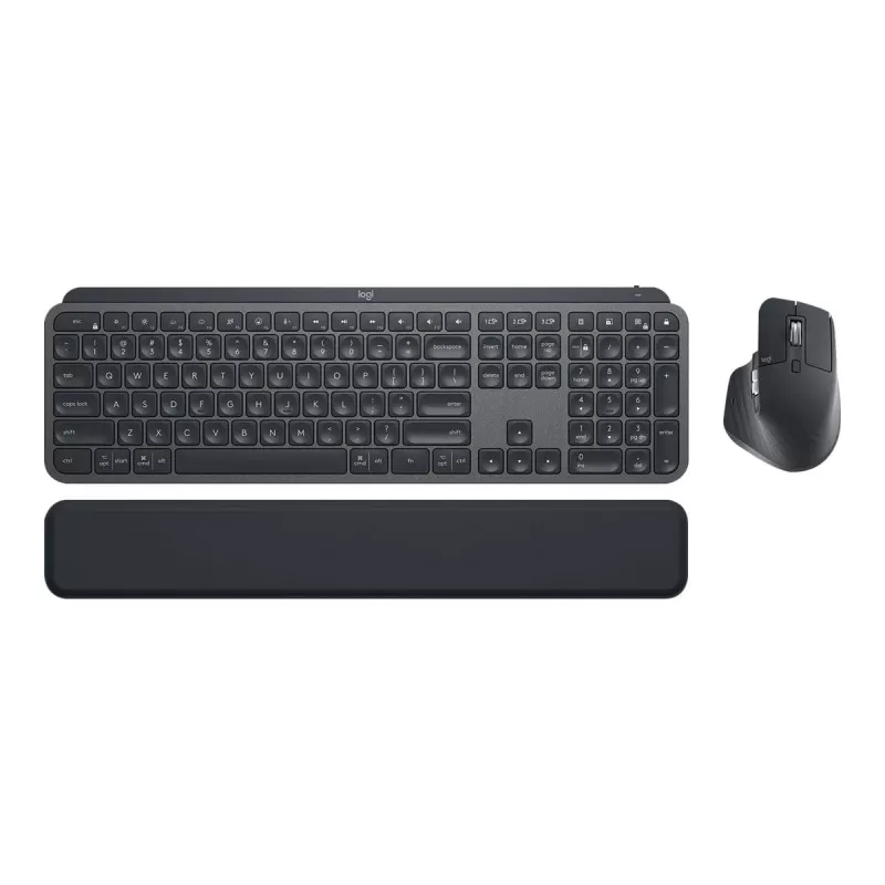 Logitech MX Keys Combo for Business - conjunto teclado e rato - retroiluminado - sem fios - Bluetooth LE - QWERTY - GB - grafite
