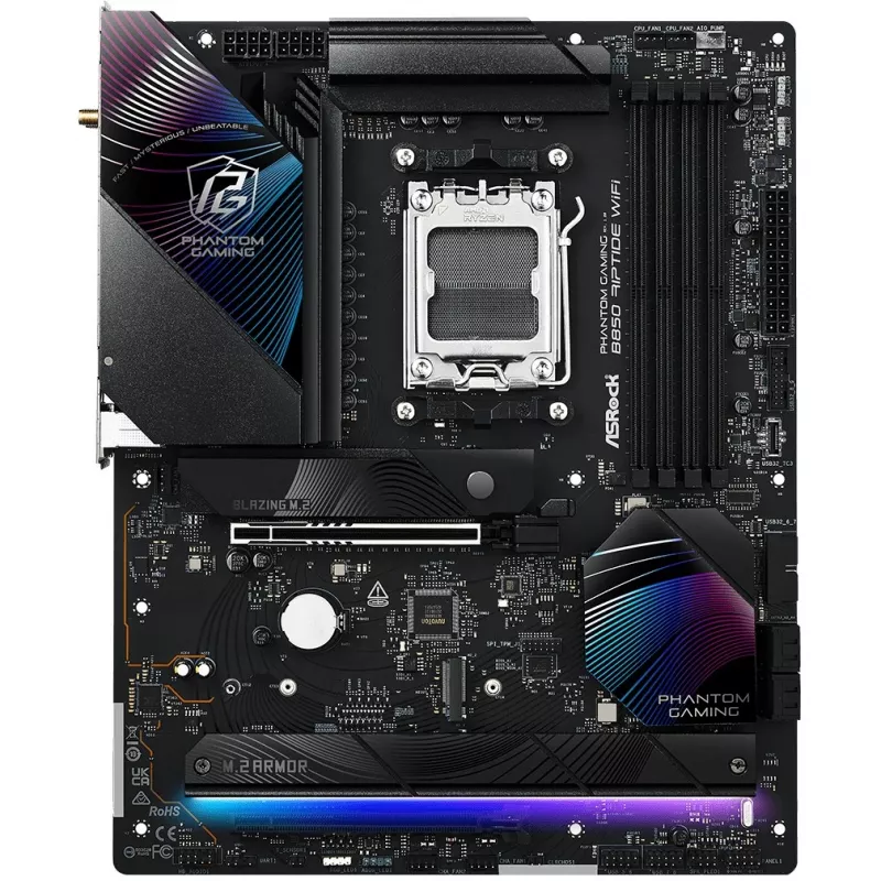 Motherboard ASRock Phantom Gaming B850 Riptide WiFi — AMD B850, socket AM5, ATX, DDR5, 4x M.2, Wi-Fi 7, LAN 2.5Gb