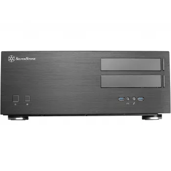 SilverStone Grandia GD08 - Desktop - SSI EEB - sem fonte de alimentação - preto - USB/Áudio