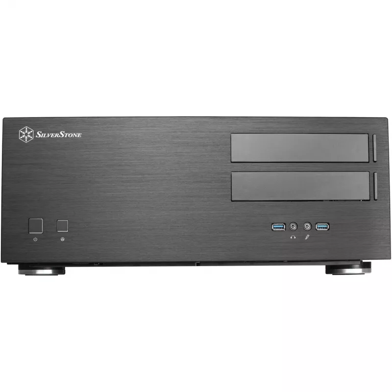 SilverStone Grandia GD08 - Desktop - SSI EEB - sem fonte de alimentação - preto - USB/Áudio
