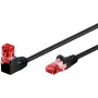 Cabo de rede CAT 6 Goobay 1x 90° angular, U/UTP, preto, 1 m - patilha para cima, mistura de cobre CCA (51515)