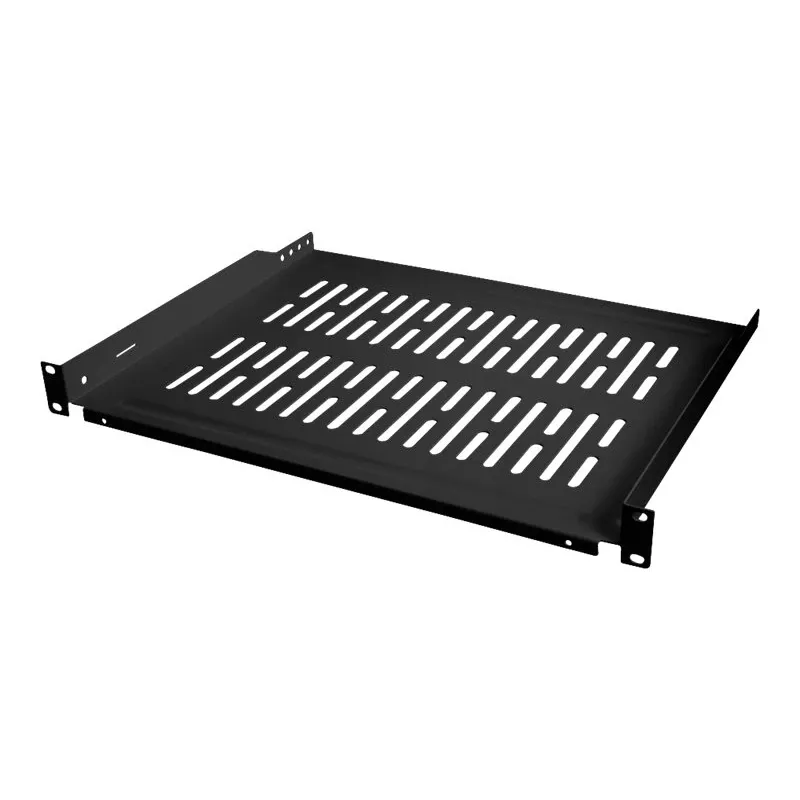 Prateleira para rack LogiLink preto, RAL 9005 1U 48,3 cm (19 polegadas)