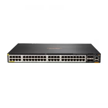 Hewlett Packard Enterprise HPE Aruba 6300M - Switch - L3 - gerido - 48 x 100/1000/2,5G/5G (PoE+) + 4 x 1 Gigabit / 10 Gigabit / 25 Gigabit / 50 Gigabit SFP56 (Uplink / Stacking)